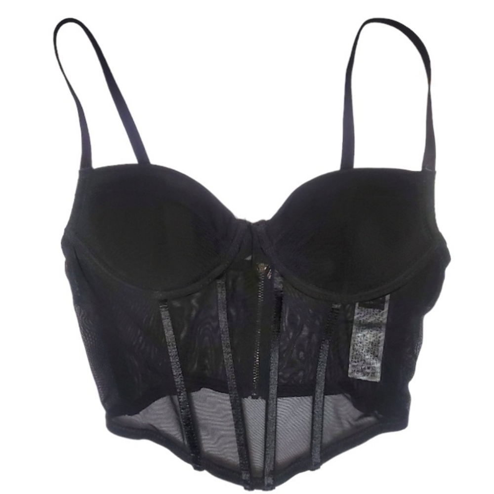 FOREVER 21 mesh bustier corset